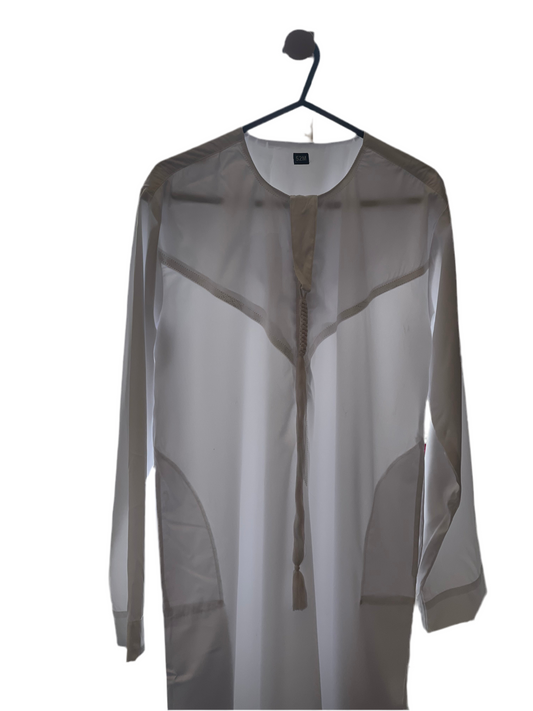 Emirati Thobe ( white )  - Ibrahim Collection