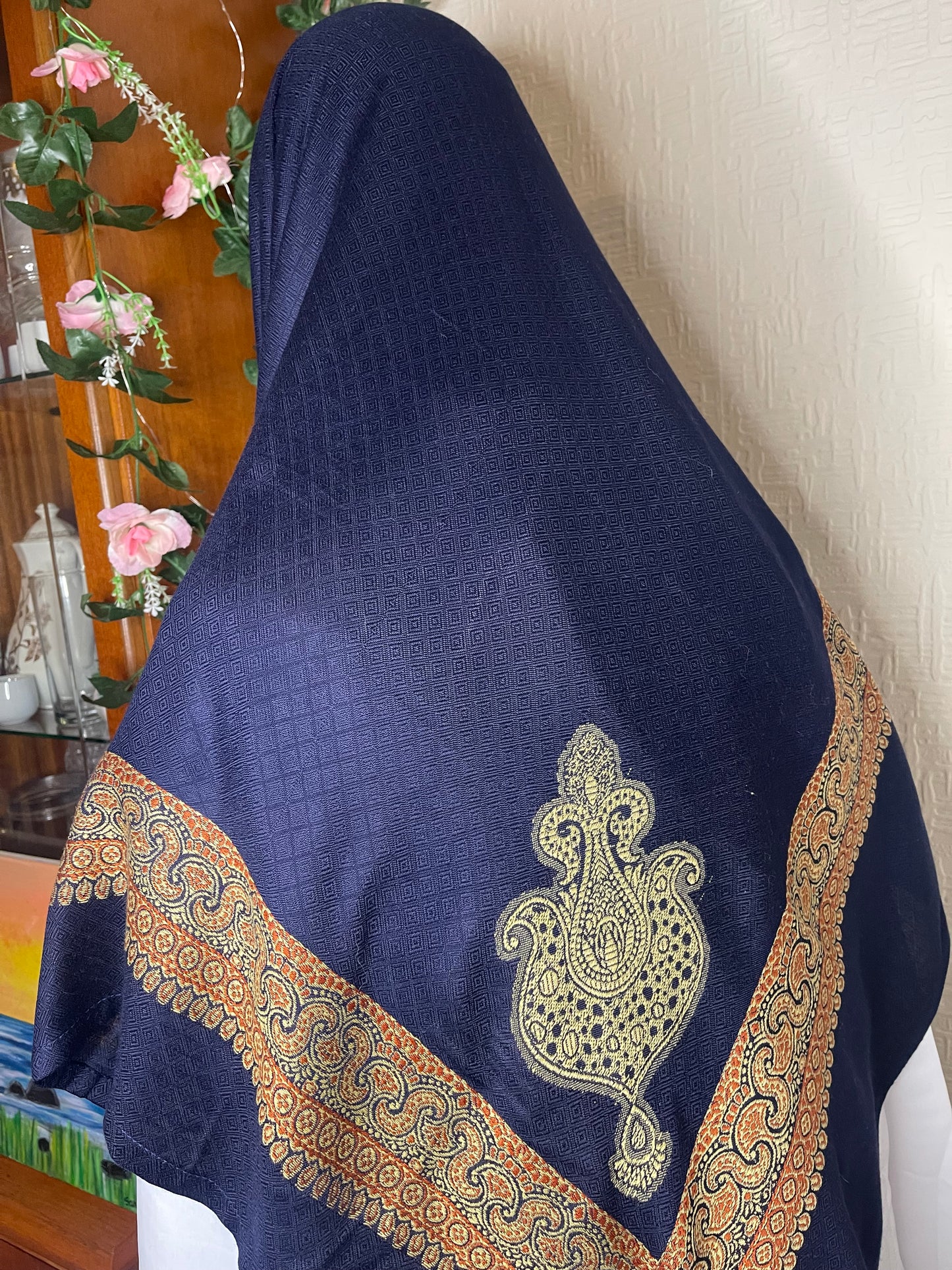 Blue (Navy ) Yemini Shemagh - Ismail Collection