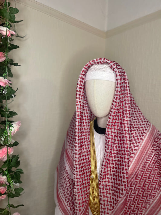 Bundle - White Emirati Thobe & Saudi Shemagh.