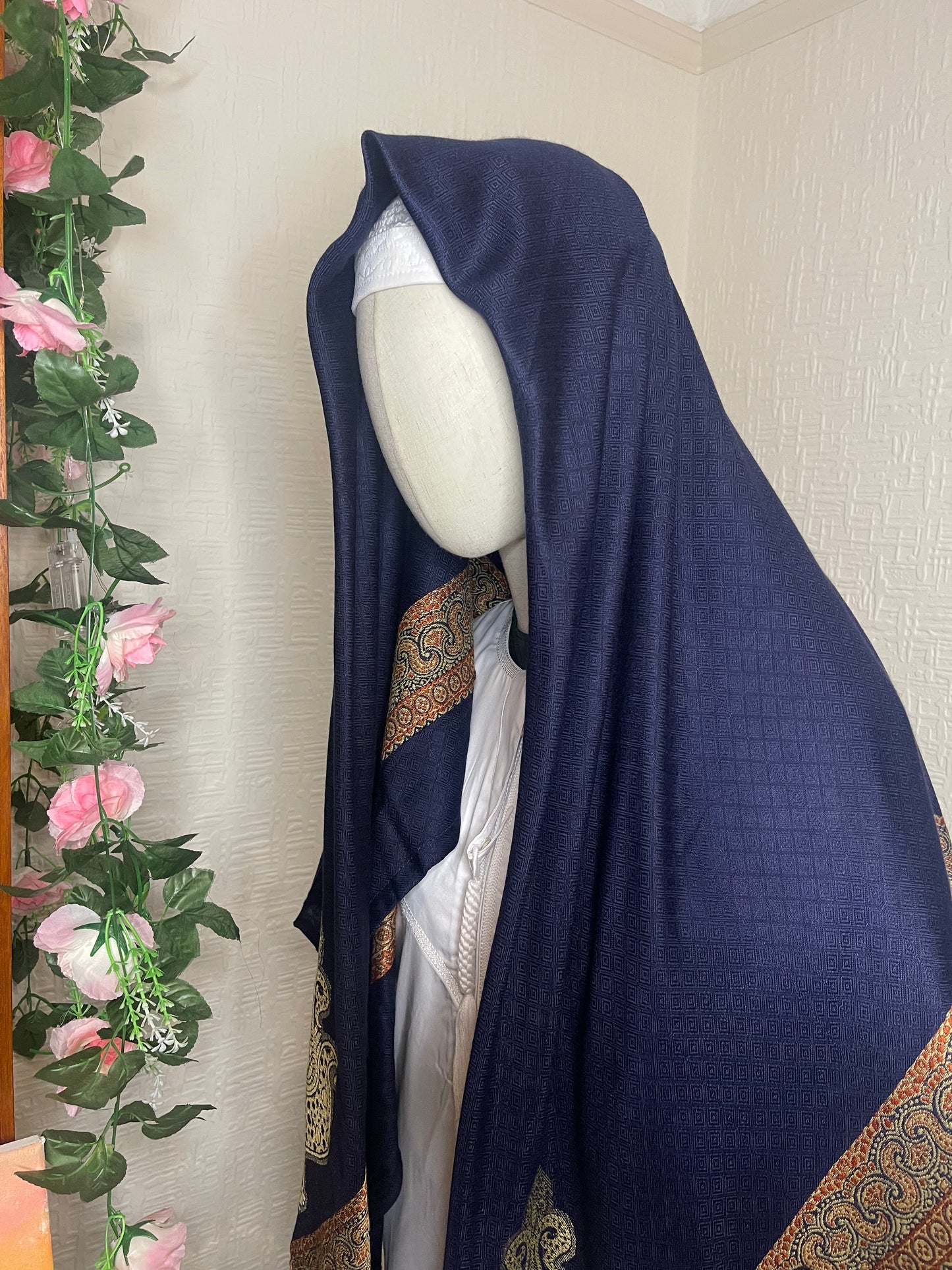 Blue (Navy ) Yemini Shemagh - Ismail Collection