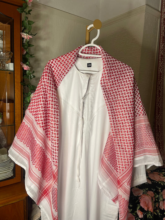 Bundle - White Emirati Thobe & Saudi Shemagh.